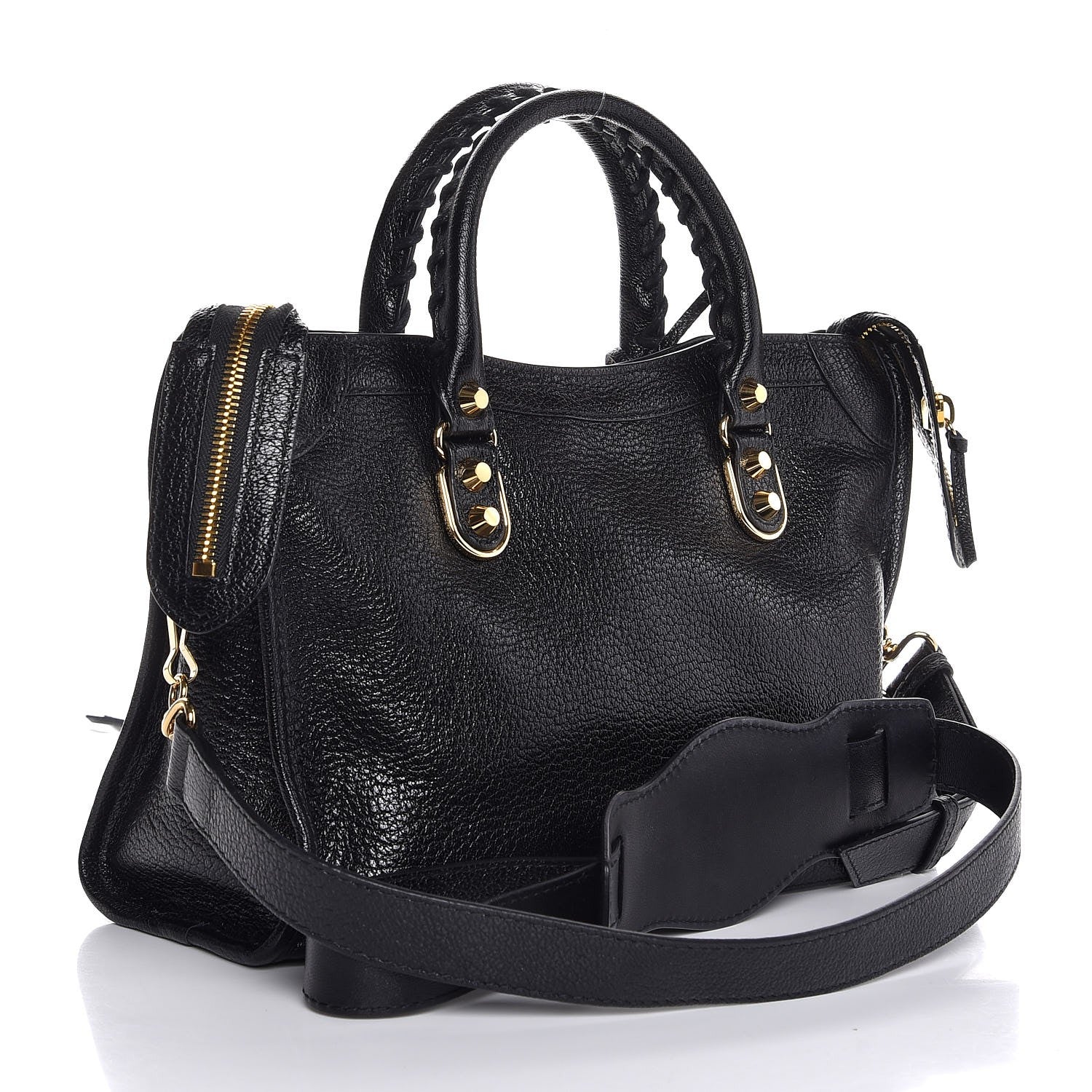Balenciaga Chevre Gold Metallic Edge Hardware S City Black 3 of 7