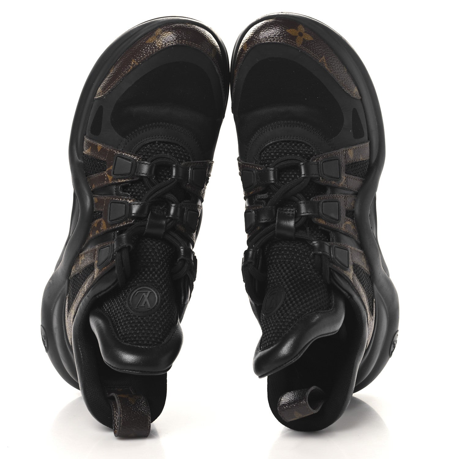 Louis Vuitton Calfskin Patent Monogram LV Archlight Sneakers 39 Black 2 of 10