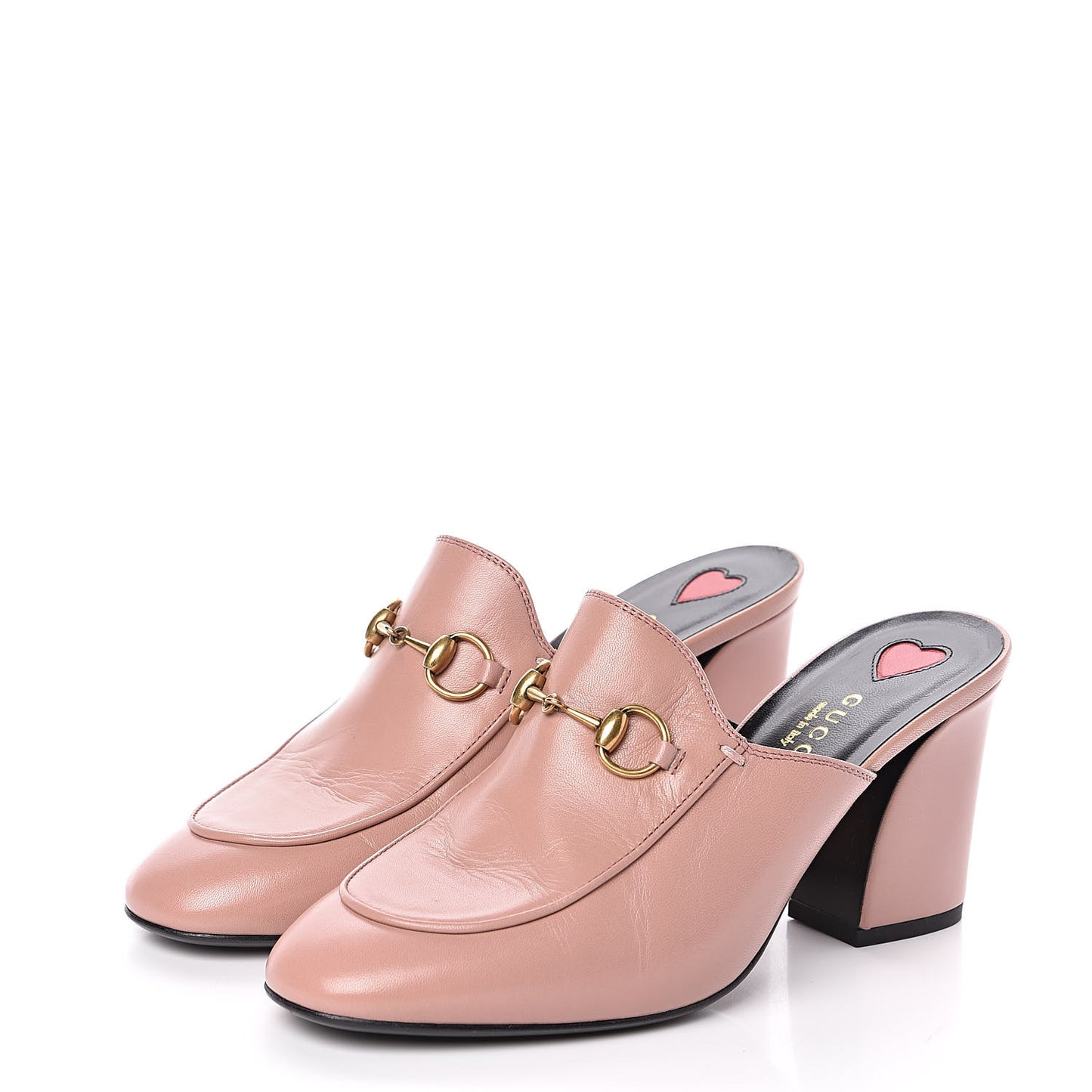 Malaga Kid Horsebit Princetown Mid Heel Mules 36 Crystal Pink