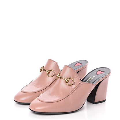 Gucci Malaga Kid Horsebit Princetown Mid Heel Mules 36 Crystal Pink 3 of 10