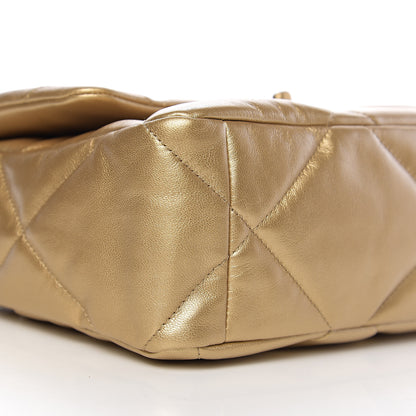 Chanel Goatskin Quilted Large 19 Flap Gold 6 of 9