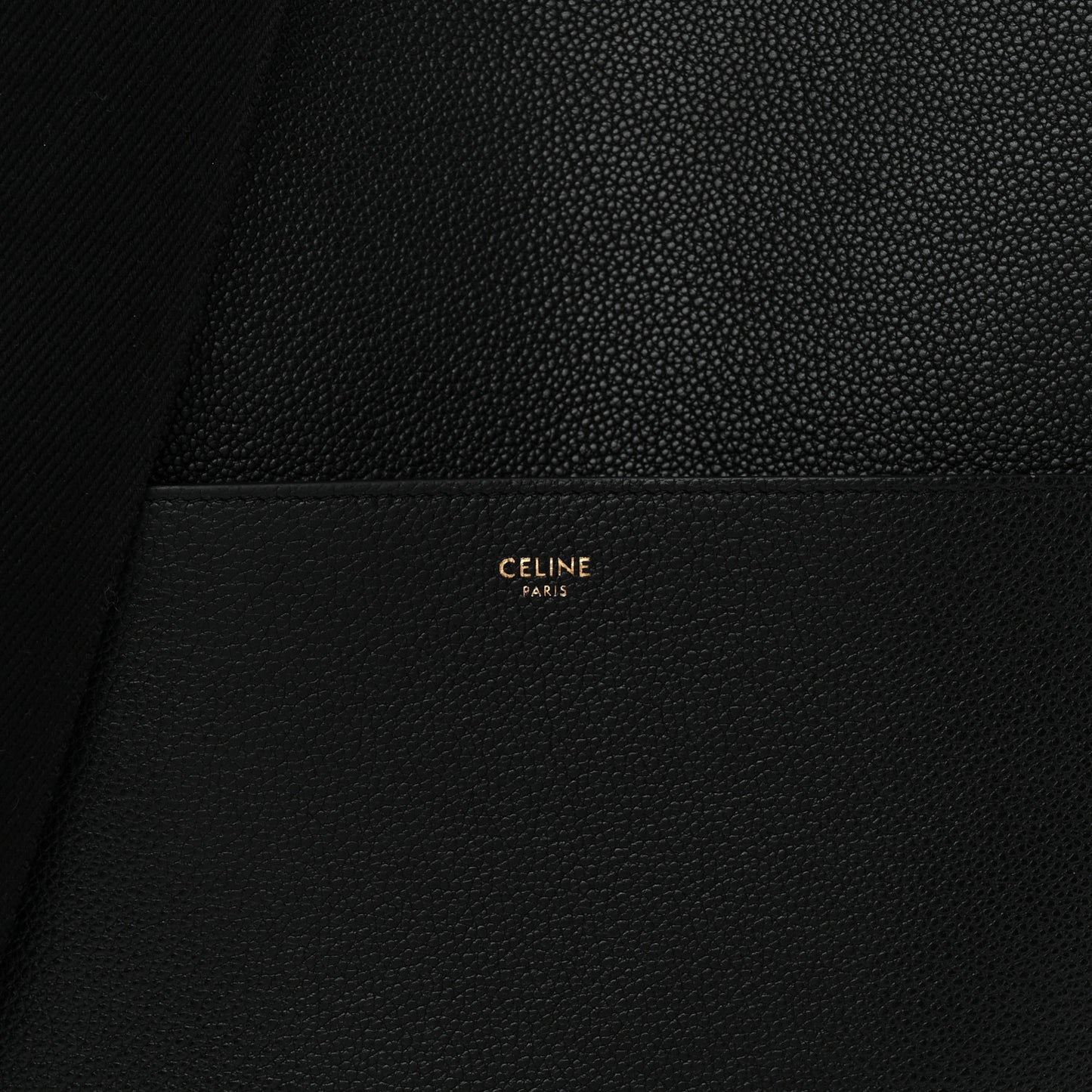 Soft Grained Calfskin Sangle Bucket Bag Black