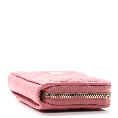 Chanel Caviar Quilted Zip Card Holder Pink 4 of 8