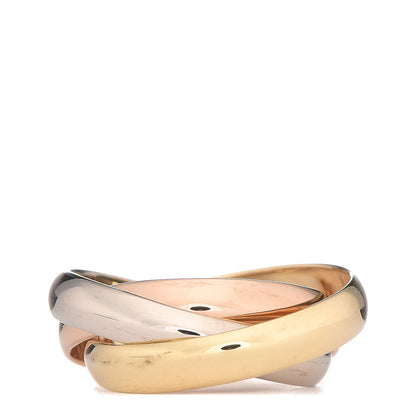 Cartier 18K Pink Yellow White Gold Classic Les Must De Trinity Ring 50 5.25 3 of 5