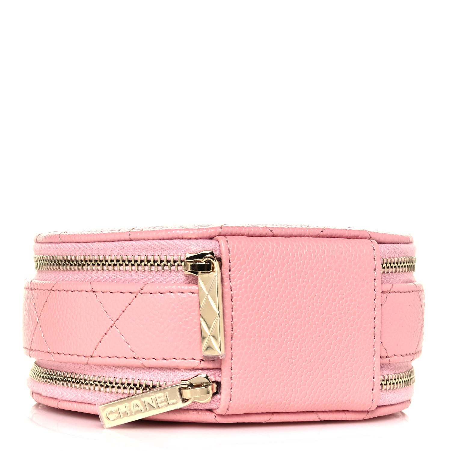 Chanel Caviar Quilted Round Handle With Care Vanity With Chain Pink 4 of 14