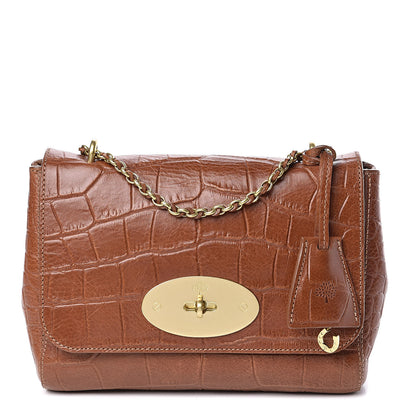 Mulberry Nappa Crocodile Embossed Small Lily Flap Oak 1 of 10