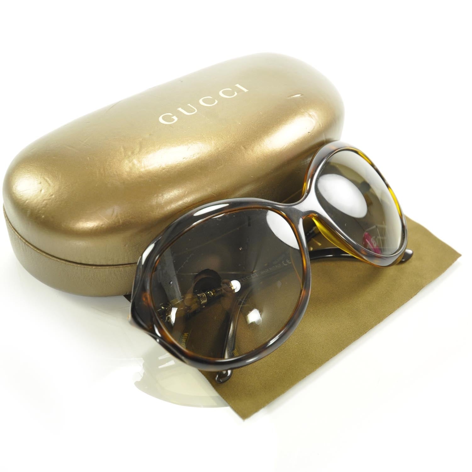 Gucci Tortoise Shell Bamboo Sunglasses 3130S 2 of 7