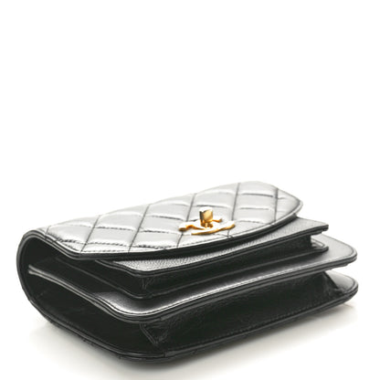 Chanel Calfskin Caviar Quilted Mini Chain Handle Flap Black 4 of 9