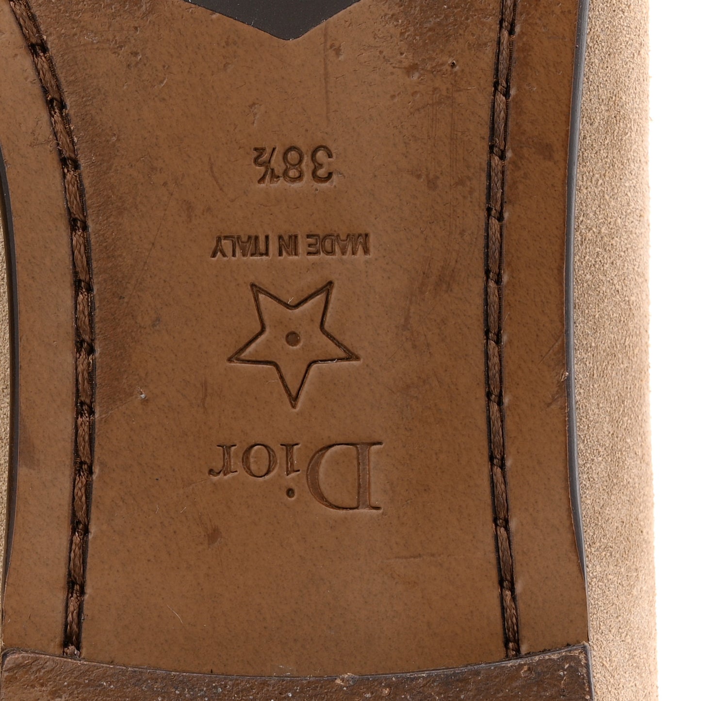 Suede Calfskin Shearling DiorAlps Dior Boy Loafers 38.5 Rope Beige