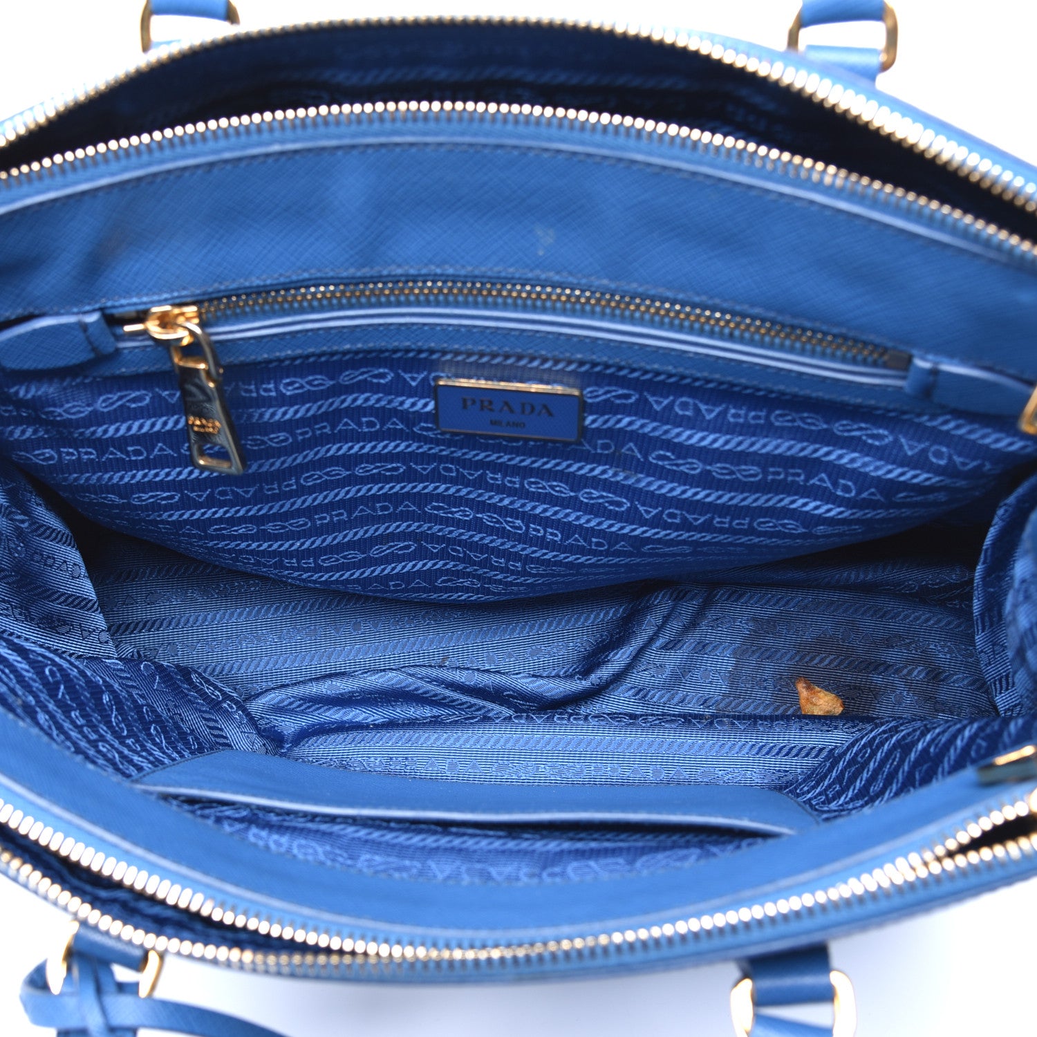 Prada Saffiano Small Galleria Double Zip Tote Bluette 5 of 8
