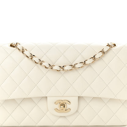 Chanel Caviar Quilted Medium Double Flap White 8 of 11
