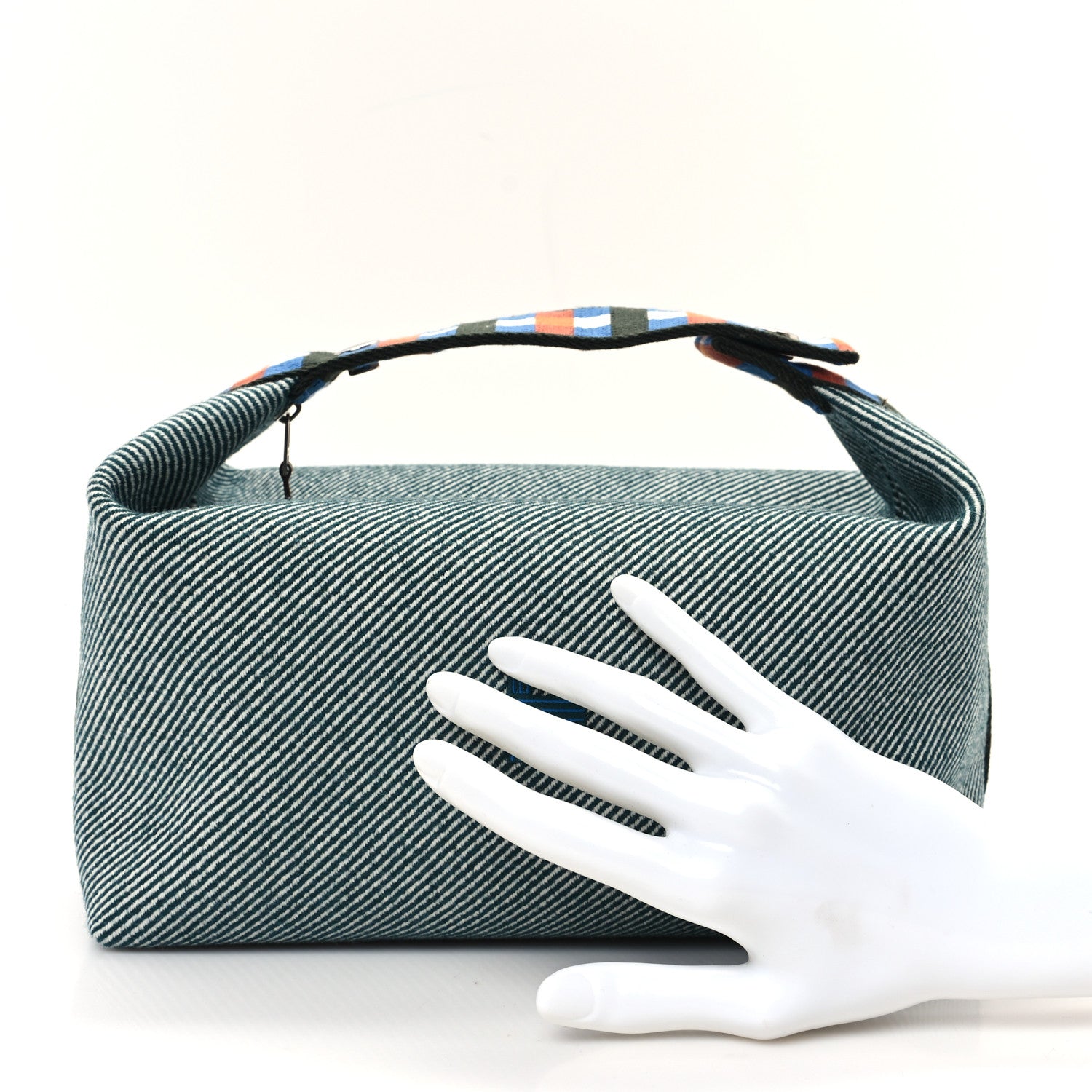 Hermes Wool Large Bride-A-Brac H Natte Pouch Bleu 2 of 9