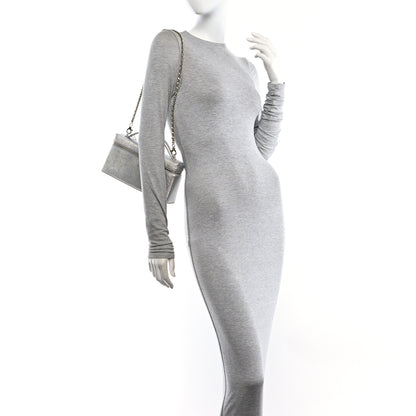 Chanel Lizard Embossed Top Handle Slim Vanity With Chain Silvery 2 of 11