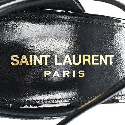 Saint Laurent Patent Calfskin Opyum 110 Sandals 38.5 Black 8 of 10