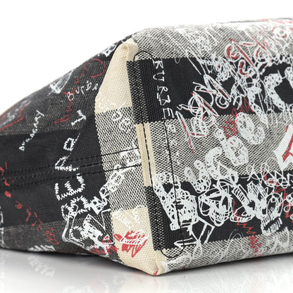 Burberry Coated Canvas Mega Check Sketchbook Medium Reversible Doodle Tote Black 13 of 18