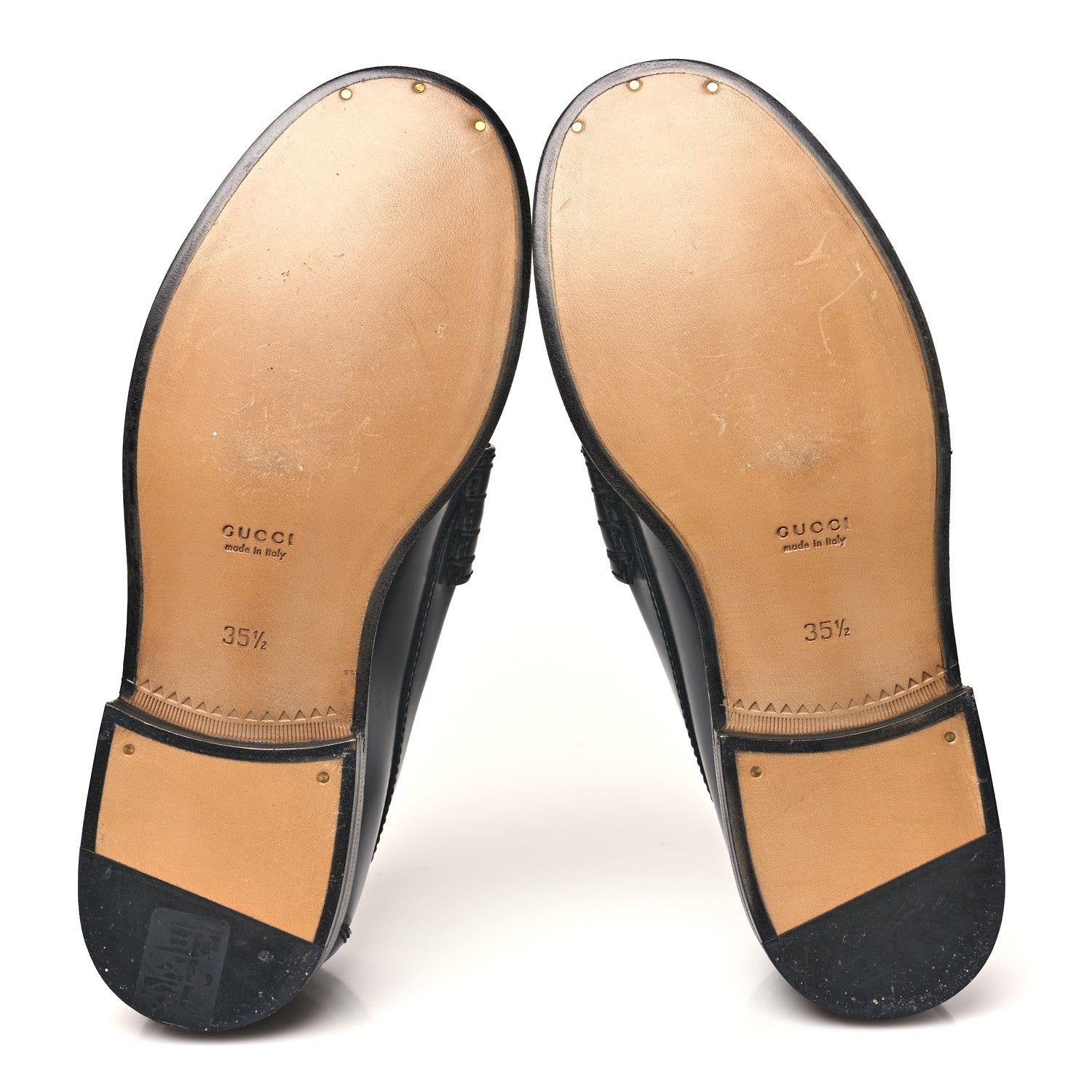 Gucci Millennial Ribot Cut Out Interlocking G Loafers 35.5 Black 8 of 10