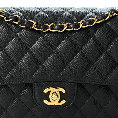Chanel Caviar Quilted Medium Double Flap Black 8 of 10