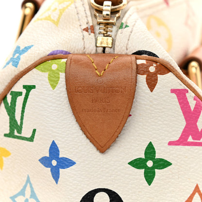 Louis Vuitton Monogram Multicolor Speedy 30 White 6 of 9
