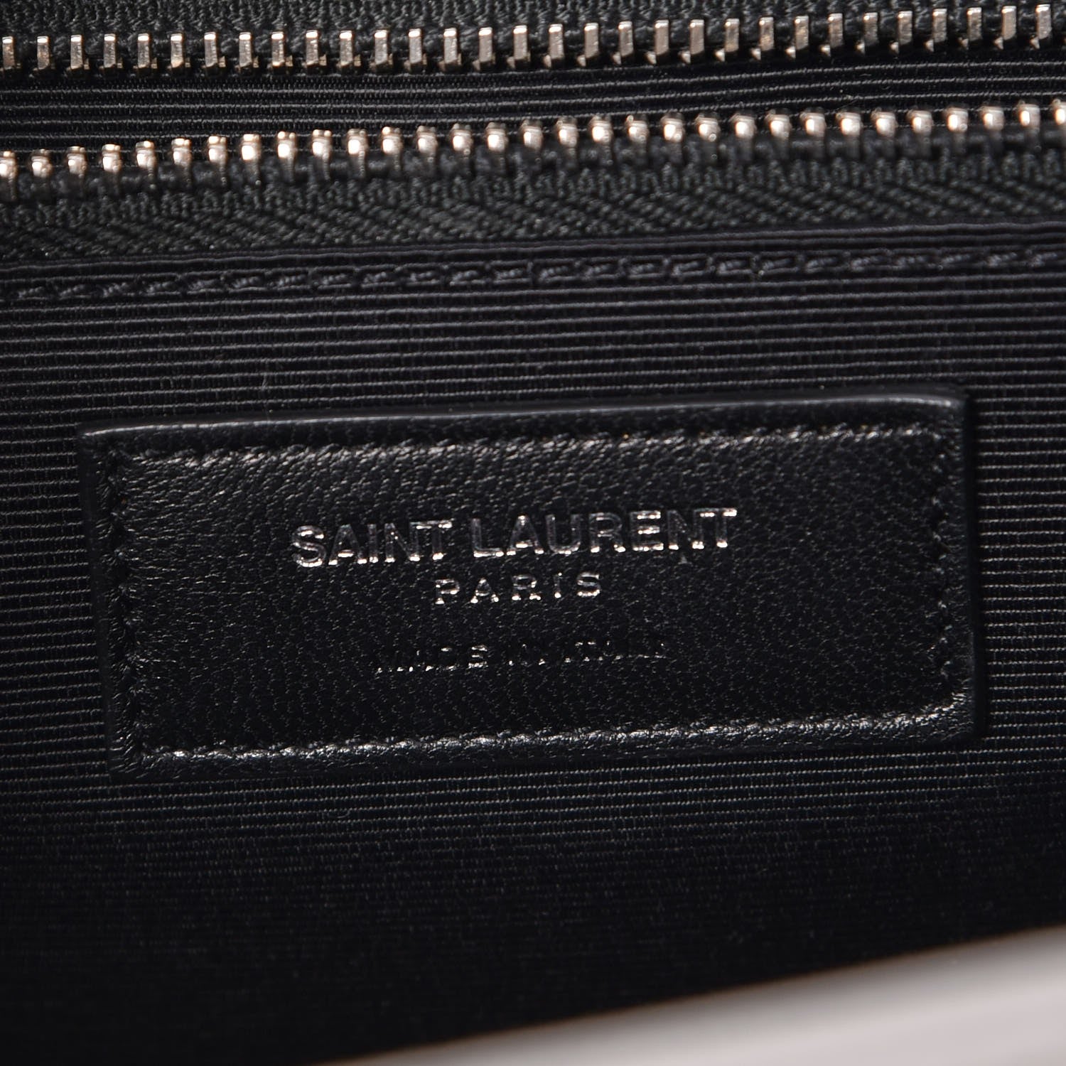 Saint Laurent Grain De Poudre Matelasse Chevron Large Monogram Satchel Light Grey 7 of 10