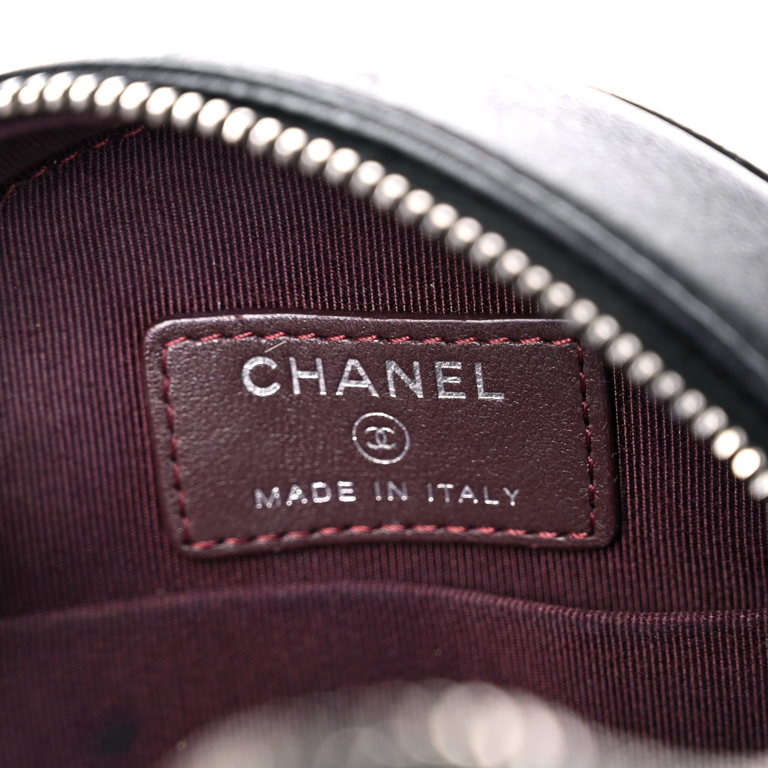 Chanel Lambskin Quilted Round Clutch With Chain Black 6 of 16