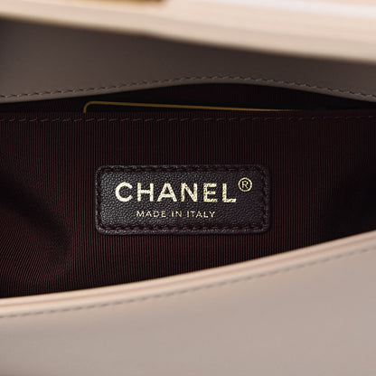 Chanel Caviar Suede Calfskin Chevron Quilted Small Boy Flap Light Pink 6 of 11