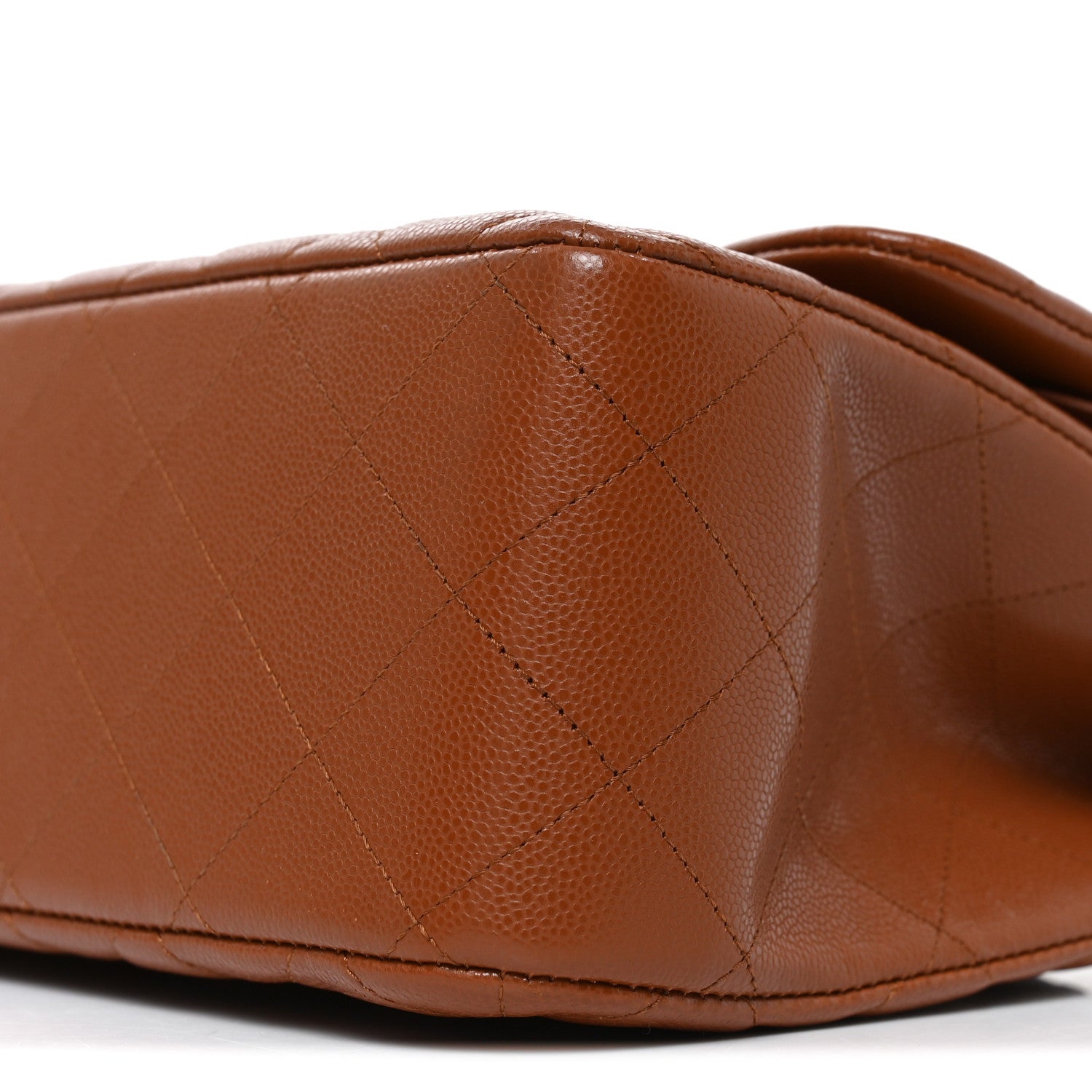 Chanel Caviar Quilted Jumbo Double Flap Light Brown 10 of 11