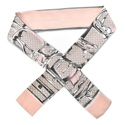 Louis Vuitton Silk Monogram Trunks Bandeau Rose Poudre 1 of 4
