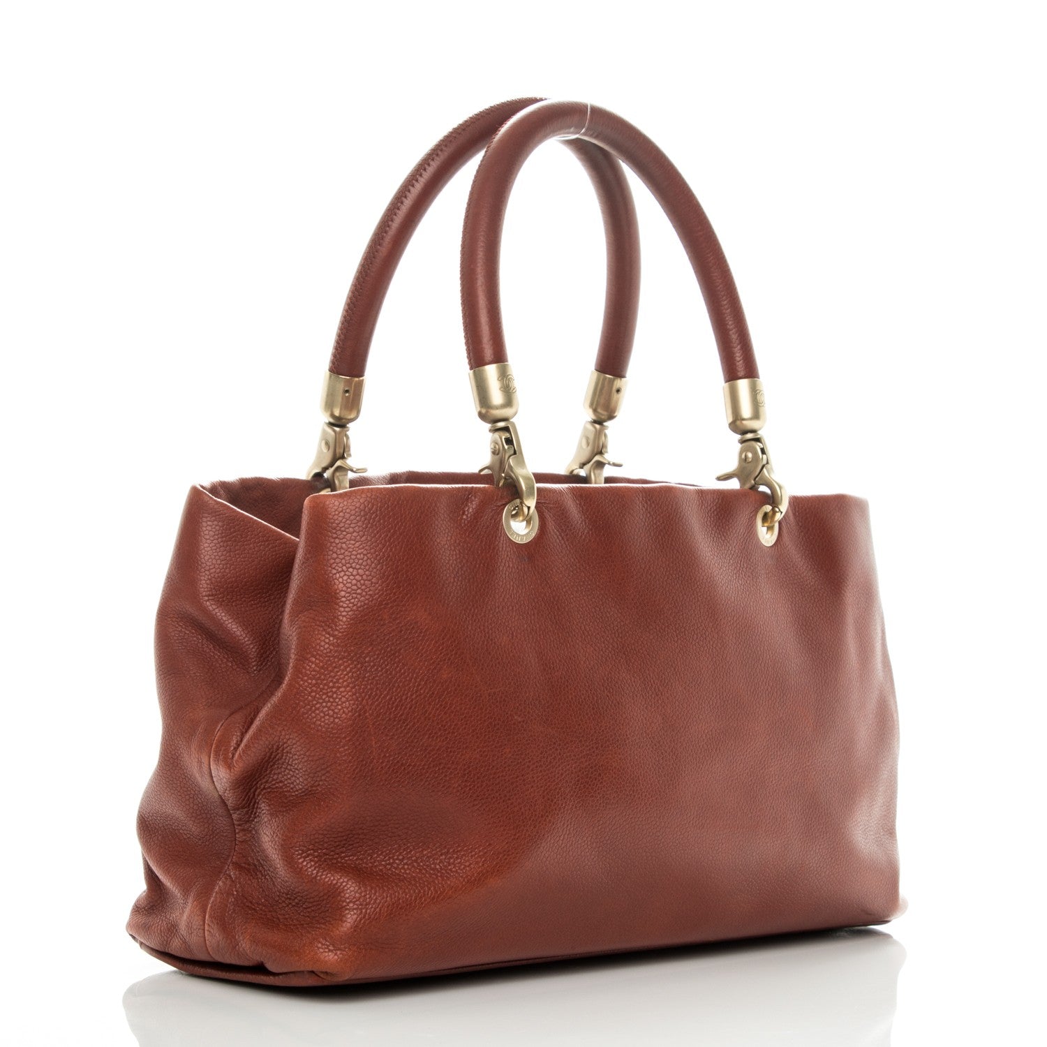 Chanel Soft Caviar CC Tote Red 3 of 7
