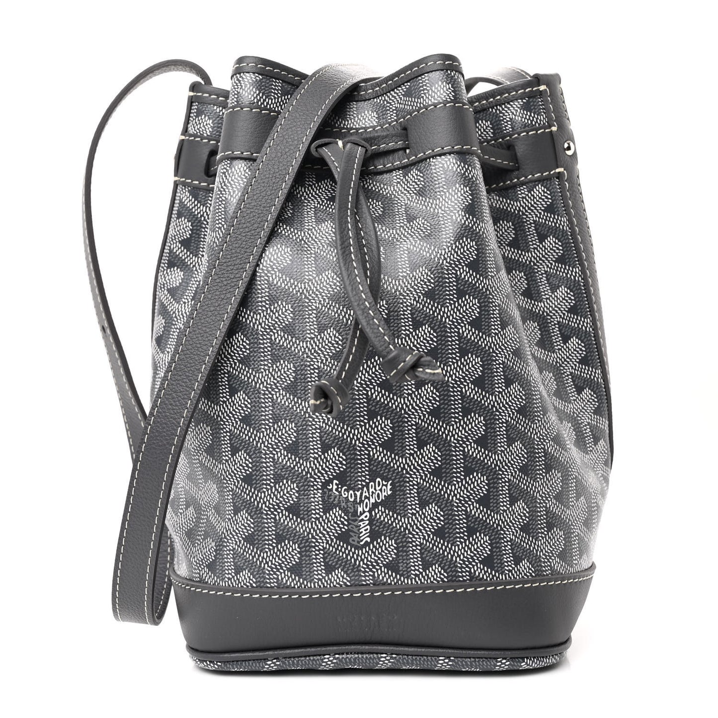 Goyardine Petit Flot Bucket Bag PM Grey