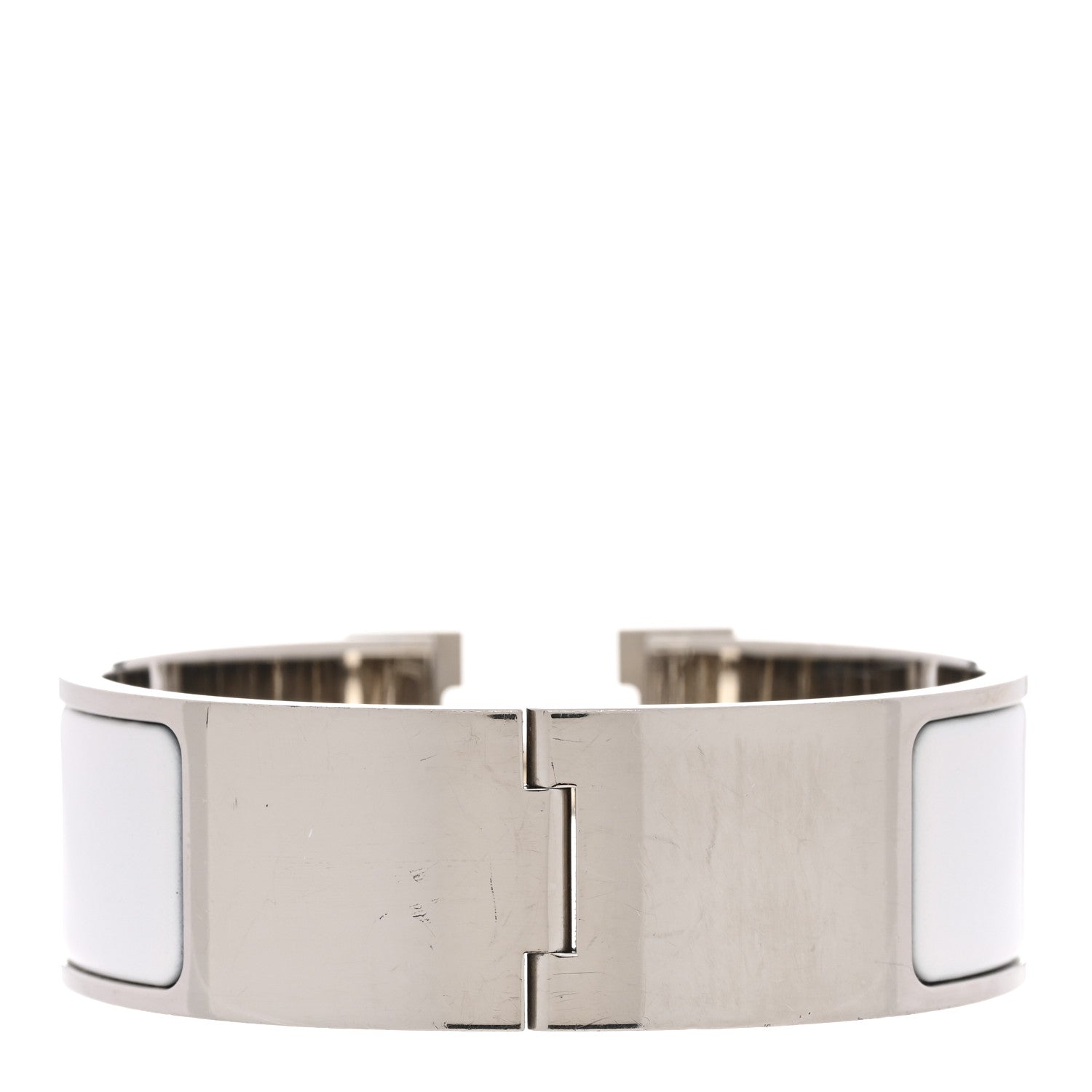 Hermes Enamel Wide Clic Clac H Bracelet PM White 4 of 6