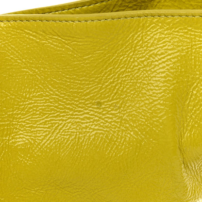 Loewe Crackle Patent Calfskin Small Flamenco Knot Bag Yellow 12 of 12