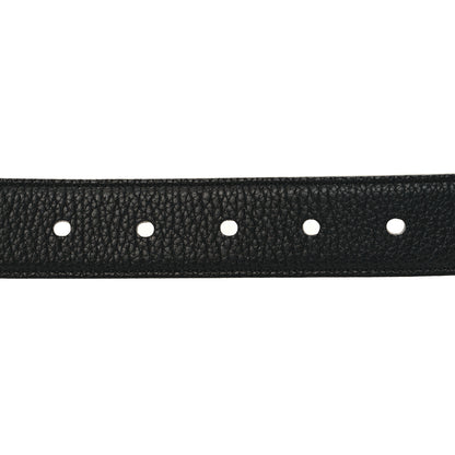 Saint Laurent Smooth Calfskin Monogram Square Buckle Belt 85 34 Black 3 of 6