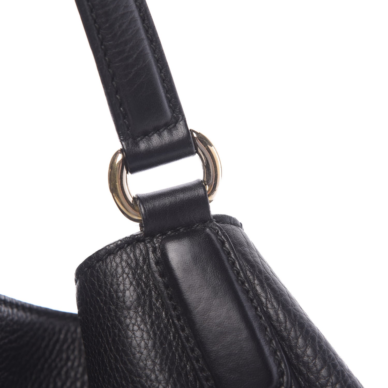Gucci Pebbled Calfskin Medium Soho Shoulder Bag Black 9 of 19