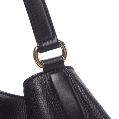 Gucci Pebbled Calfskin Medium Soho Shoulder Bag Black 9 of 19
