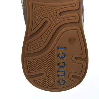 Gucci Suede Calfskin Tejus Printed Womens Ultrapace Sneakers 38.5 Natural Ardesia Neon Yellow 9 of 12