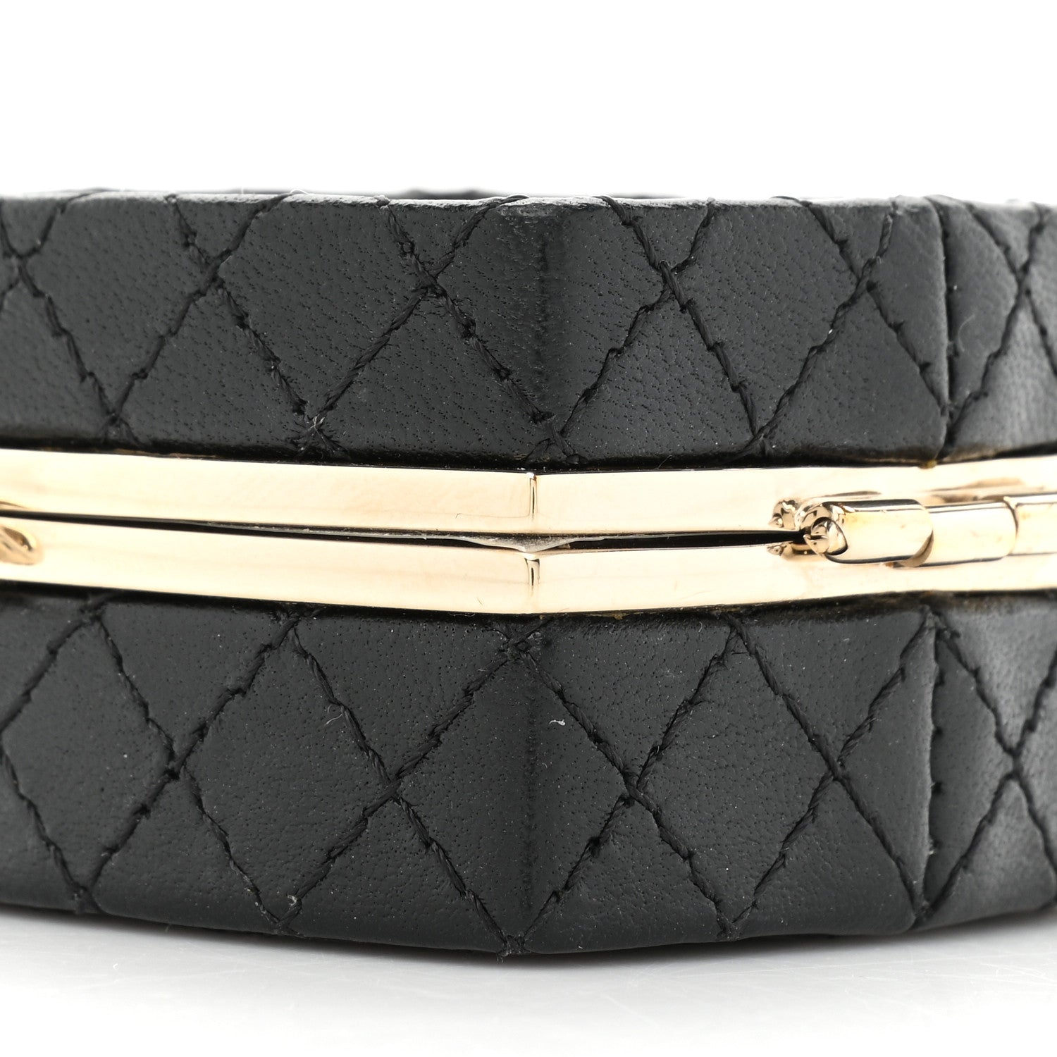 Chanel Lambskin Quilted Small Beauty Box Clutch With Chain Black 9 of 9