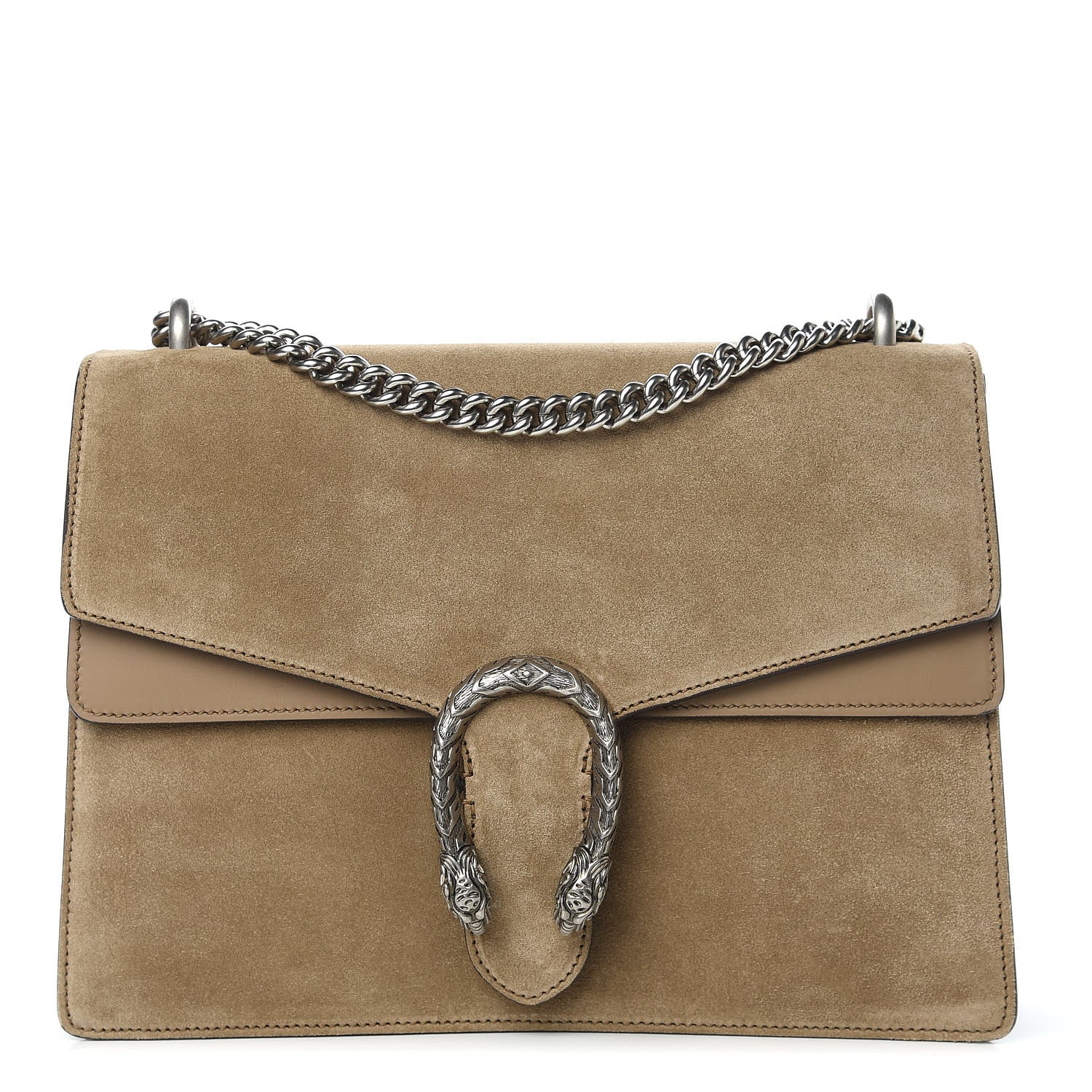 Gucci Suede Medium Dionysus Shoulder Bag Taupe 1 of 9