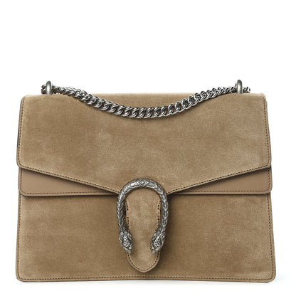 Gucci Suede Medium Dionysus Shoulder Bag Taupe 1 of 9