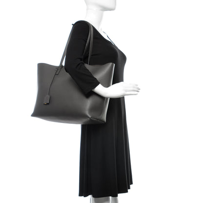 Saint Laurent Calfskin Large Shopping Tote Asphalt 2 of 9