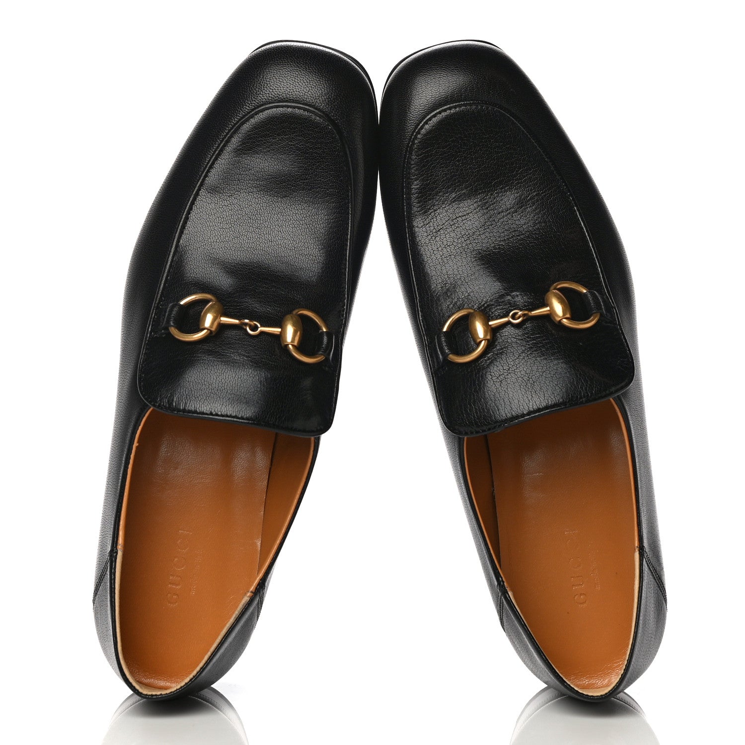 Gucci Goatskin Womens Horsebit Loafers 38 Black 5 of 16