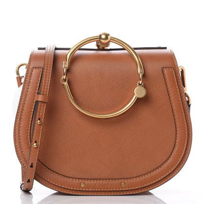 Chloe Calfskin Suede Medium Nile Bracelet Bag Caramel 1 of 7
