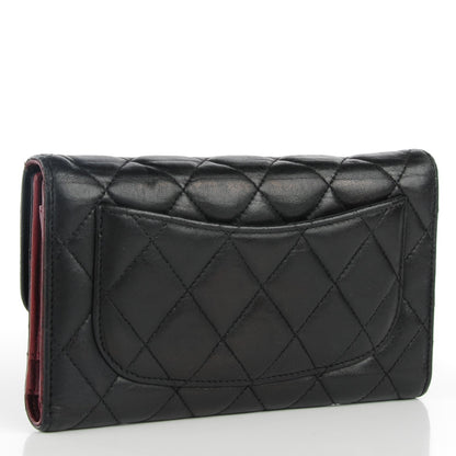 Chanel Lambskin Quilted Large Flap Wallet Black 3 of 8