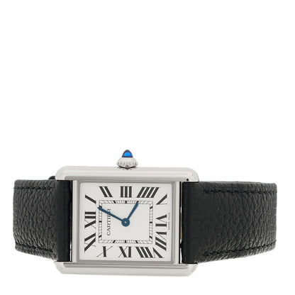 Cartier Stainless Steel Calfskin 25mm Must de Cartier Tank Quartz Watch 2 of 5