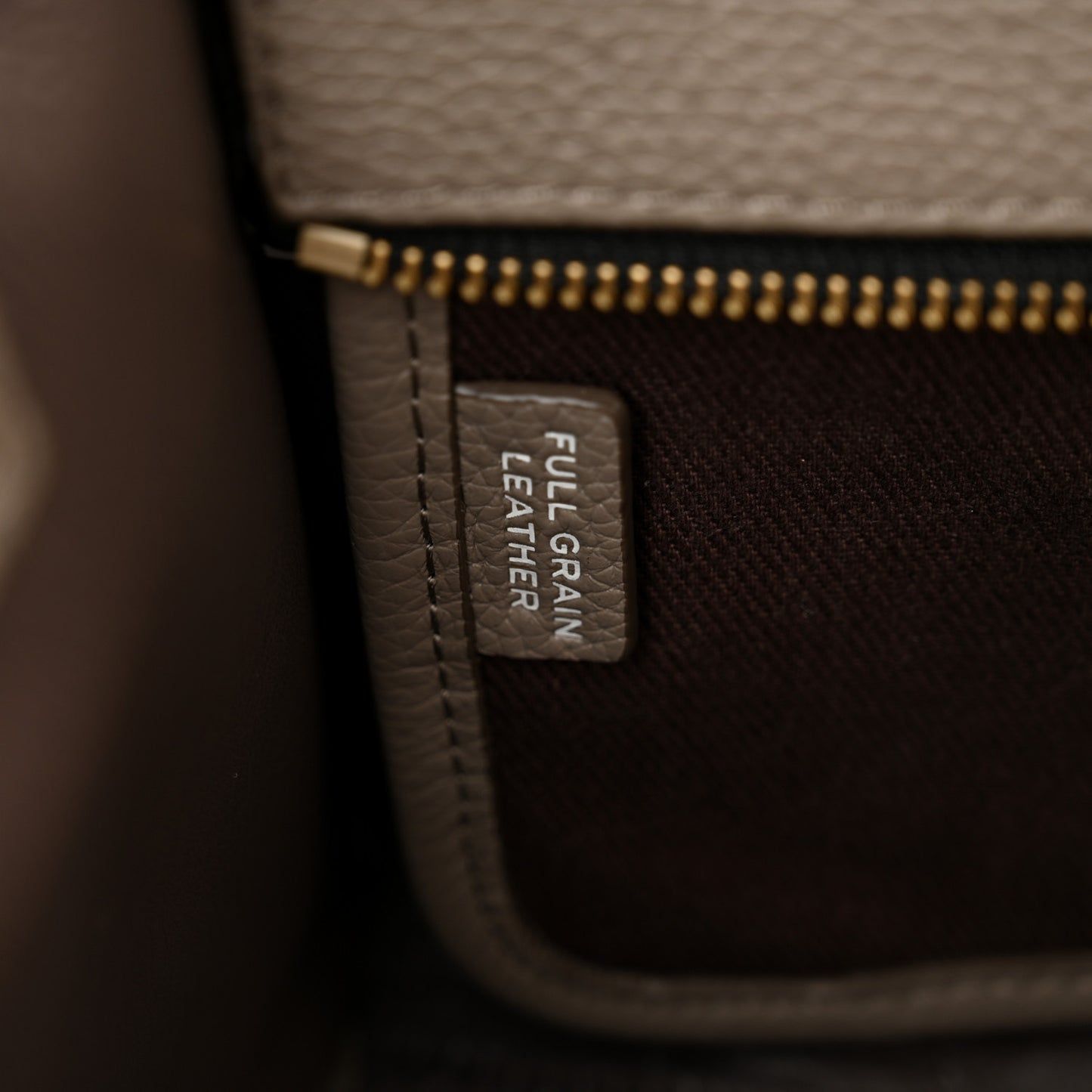 Grained Calfskin Small The Tote Bag Cement