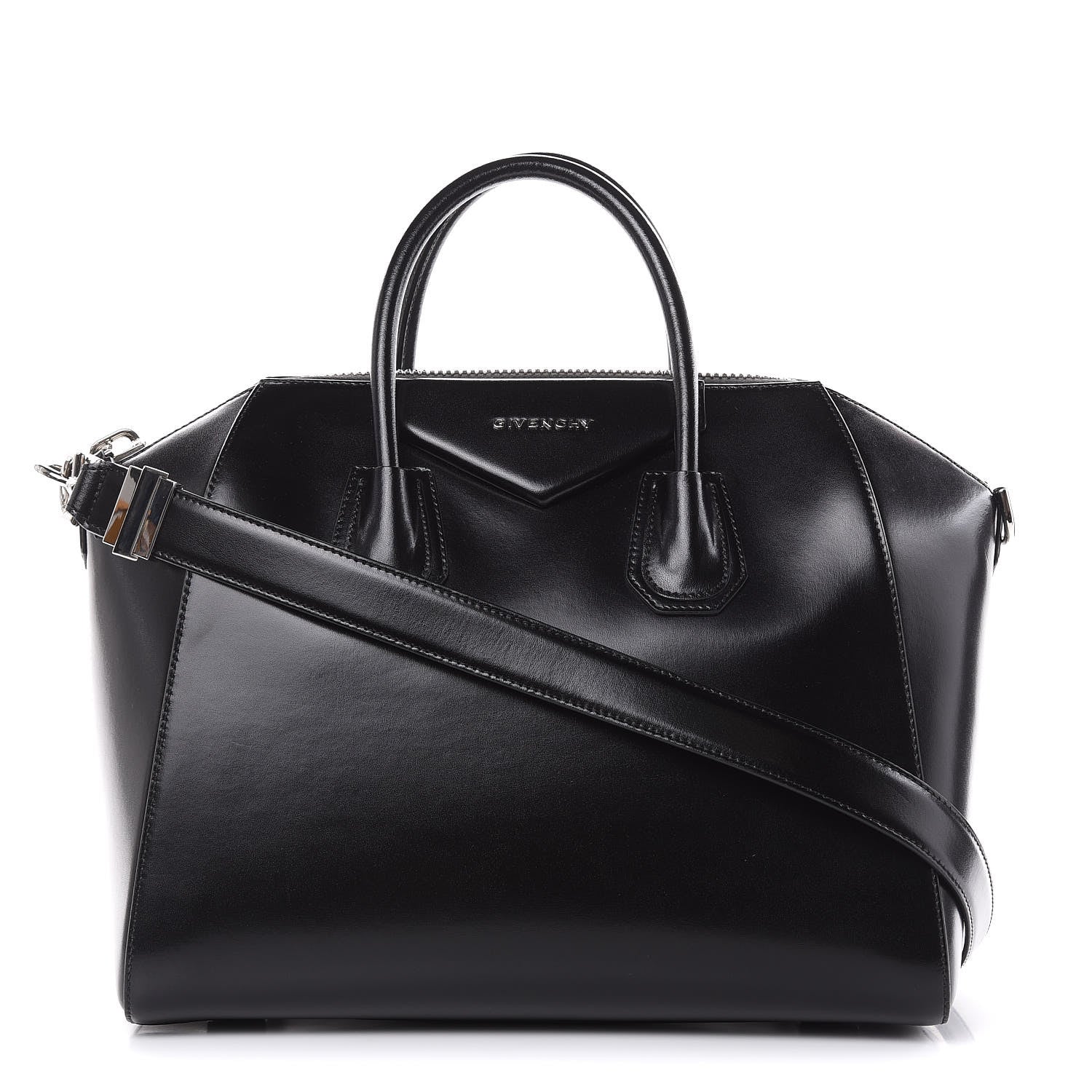 Givenchy Shiny Lord Calfskin Medium Antigona Black 1 of 10