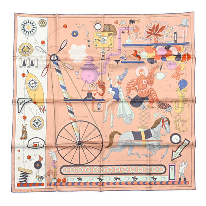 Hermes Silk Tea For Two Scarf 90 Rose Poudre White 1 of 4