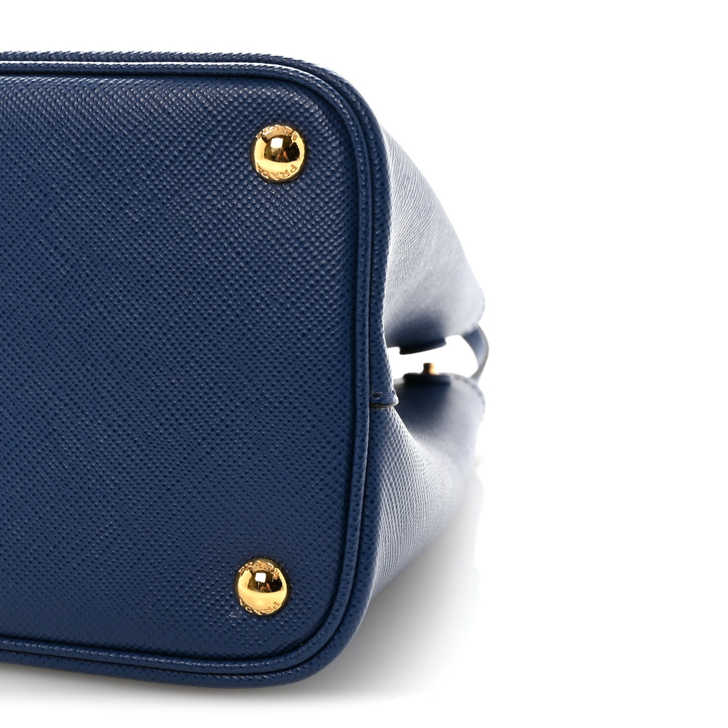 Prada Saffiano Cuir Medium Double Bag Bleuette Fuoco 9 of 9