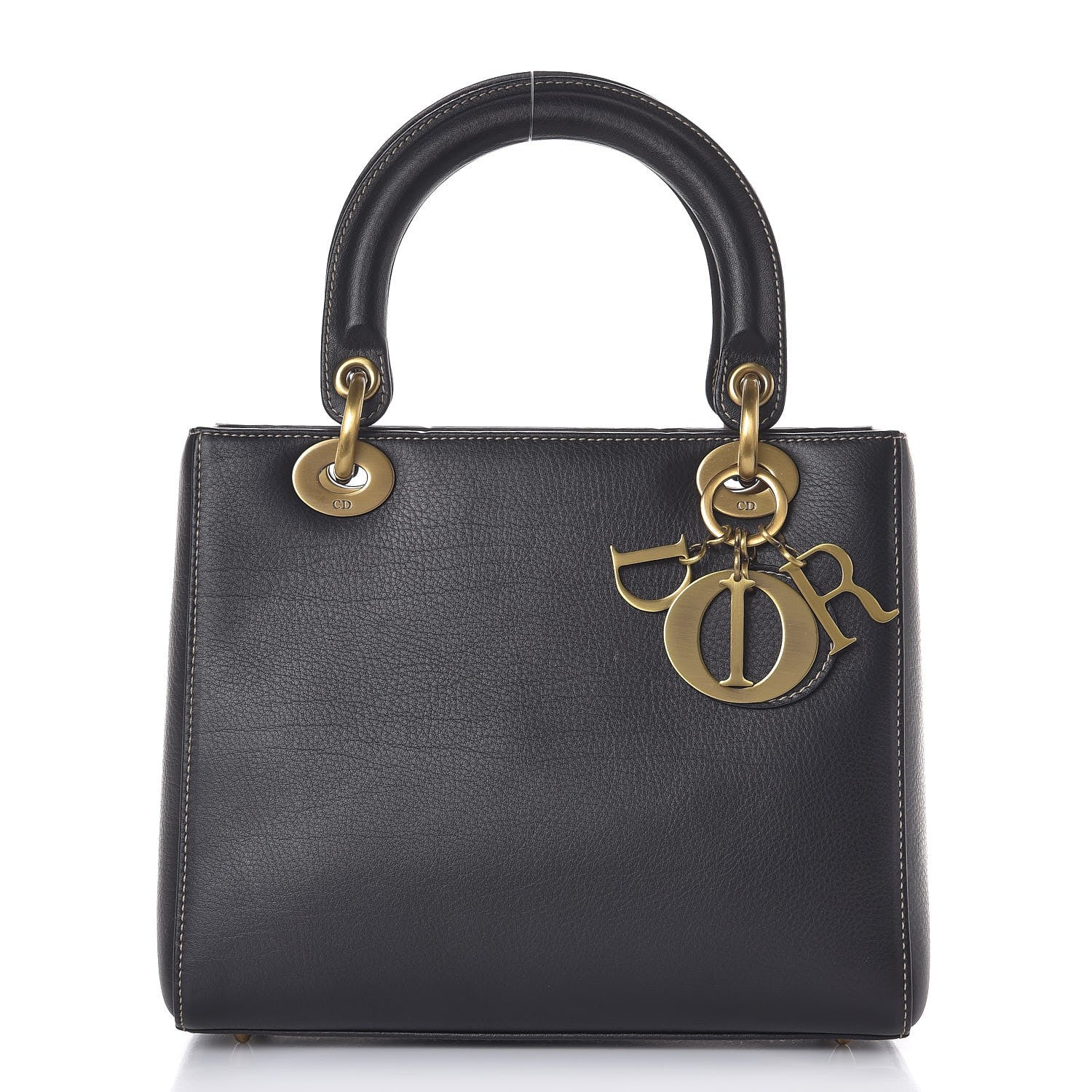 Christian Dior Grained Calfskin Medium Lady Dior Black 1 of 7