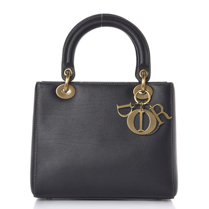 Christian Dior Grained Calfskin Medium Lady Dior Black 1 of 7