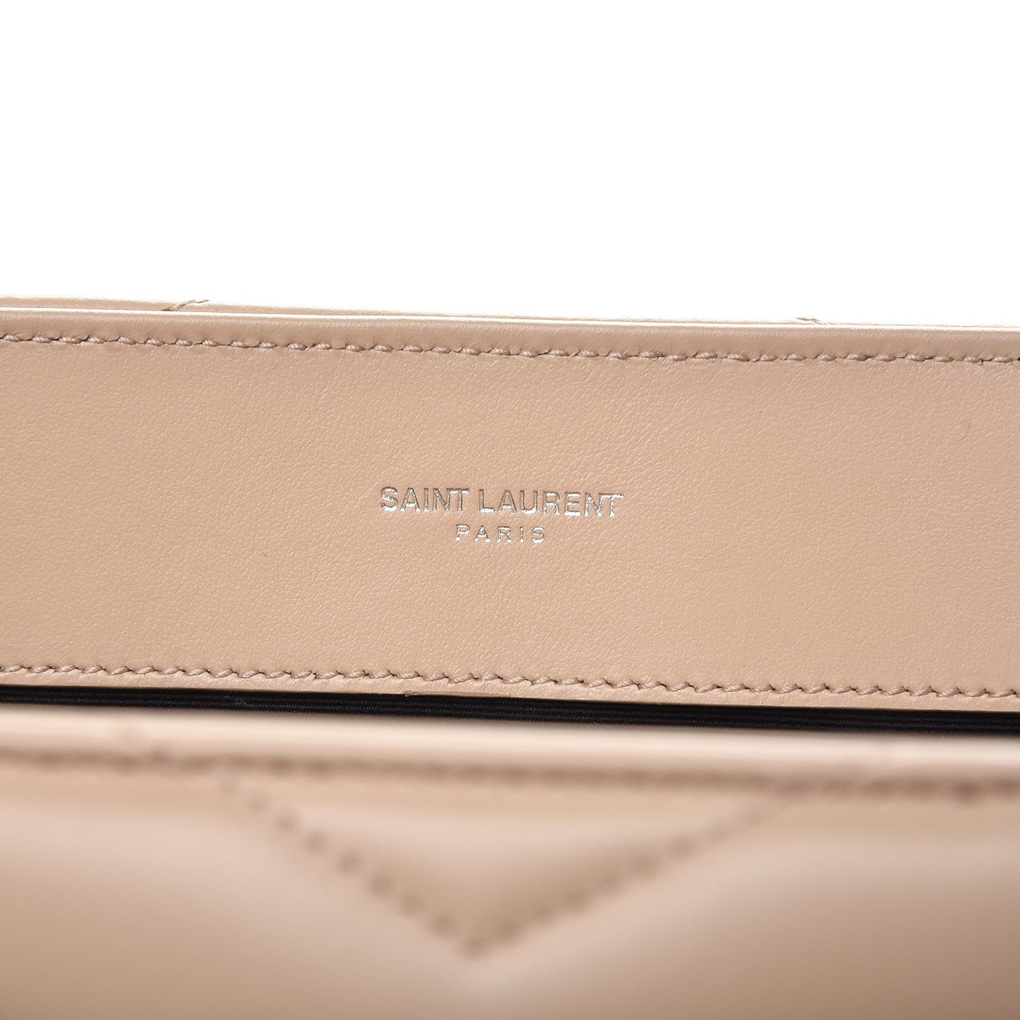 Calfskin Y Quilted Monogram Large Loulou Chain Satchel Nude Powder